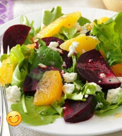 Яркий и полезный салат из свеклы с апельсинами для здоровья