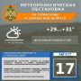 Метеорологическая обстановка на 17 августа
