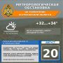 Метеорологическая обстановка на 20 августа