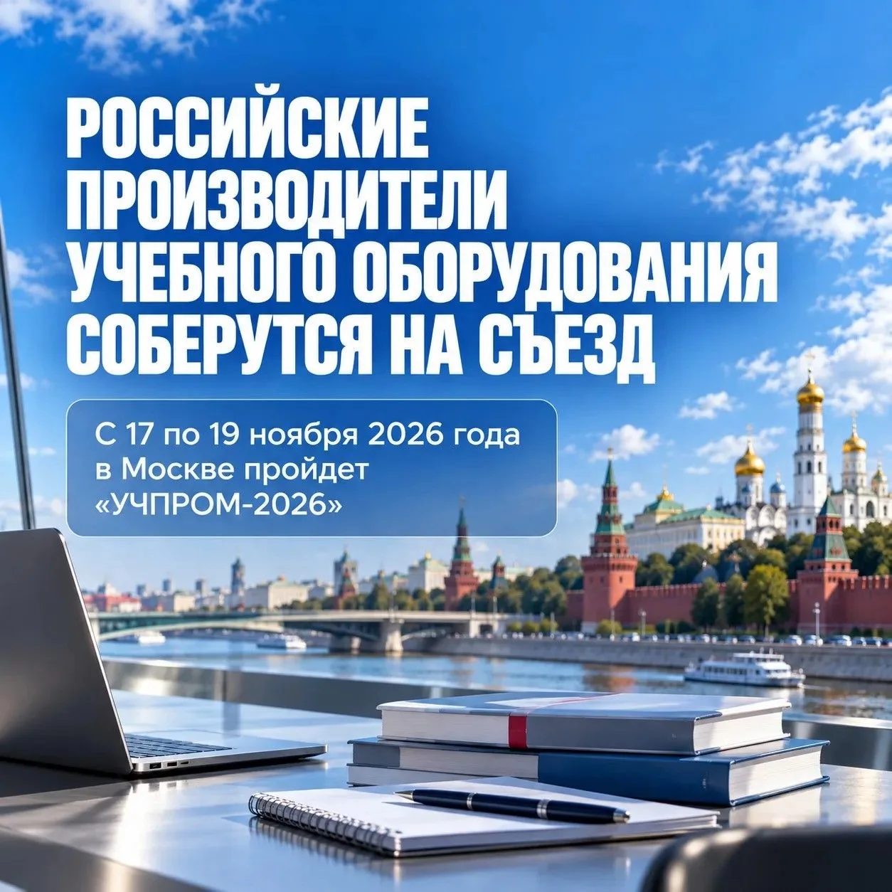 Российские производители учебного оборудования соберутся на съезд «УЧПРОМ-2026» в Москве